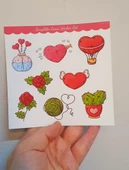 Sevgililer günü sticker set- 14 şubat sticker - hediye süsleme çıkartmaları- 2 li Set - Mat Etiket Kağıdı - 5