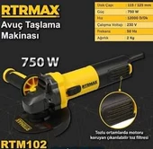 Rtrmax Avuç Taşlama 750 W 115 mm Rtm 102 - 4
