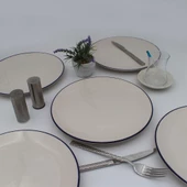 Royal 25 Cm Seramik Servis Tabağı  6 Adet - 2