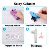 Kapı Numarası Yapışkanlı Küçük Boy 50 mm  5 cm Numara 1 Rakam Bir Sayısı Krom Renk Numaralar 1 Adet thumbnail 2