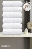 6'lı Greek El Havlusu - 50x90 Cm, 225 Gr, %100 Pamuk, Spa Ve Otel Havlusu, Günlük Kullanıma Uygun - 1