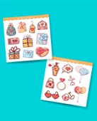 14 Şubar sevgililer günü hediye çıkartmaları süsleme etiketleri- 2li set -etiket kağıdı thumbnail 1