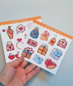 14 Şubar sevgililer günü hediye çıkartmaları süsleme etiketleri- 2li set -etiket kağıdı thumbnail 5