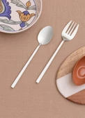 The Mia Bianco Salata Servis Takımı Gümüş 2 Parça CKB0246 - 2