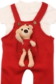 Ayıcıklı Erkek bebek salopet takım - 4
