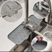 3B Trend Su Engelleyici Mutfak Banyo Lavabo Musluk Kenarı Silikon Mat Sıçrama Engelleme Matı - 4
