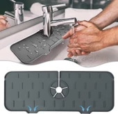 3B Trend Su Engelleyici Mutfak Banyo Lavabo Musluk Kenarı Silikon Mat Sıçrama Engelleme Matı - 1