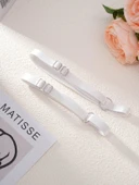 ASM1293 Kadın Beyaz Elastik Halkalı Bacak Aksesuarı - 5