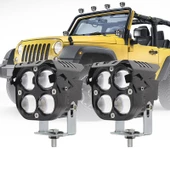 Space Offroad sis lambası 7.8 x 7.8 x 7.1 cm  mavi gündüz ledli çakarsız 12-60v set /  LASS366 - 5