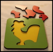 Ahşap Montesorri Puzzle - 3