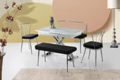 Milano Açılır Mdf X Ayak Masa Güneş Bench Takım - 7