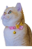Kedi köpek tasması ayarlanabilir fiyonk detaylı lüx pet aksesuar - 2