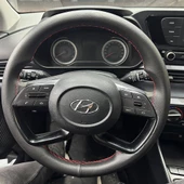 DİKİŞLİ DİREKSİYON KILIFI SİYAH - KIRMIZI DİKİŞLİ HYUNDAİ-İ20 thumbnail 1