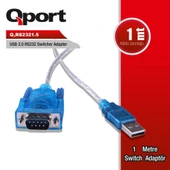 QPORT (Q-RS2321.5) USB2.0 TO RS232 CEVIRICI KABLO 1M - 1