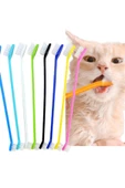 2 adet kedi köpek çift taraflı diş fırçası yavru ve yetişkinler için pet diş sağlığı koruma - 1