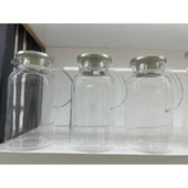 1500 ml Borosilikat Cam Su Sürahisi - Metal Kapaklı ve Isıya Dayanıklı thumbnail 3