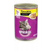 Whiskas Tavuklu Yetişkin Konserve Kedi Maması 400 Gr. - 1