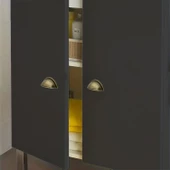 Midye Çanak Tas 64 mm Eskitme Antik Sarı Mobilya Mutfak Dolabı Çekmece Dolap Kulpları Kulpu Kulb thumbnail 7