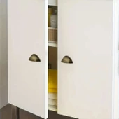 Midye Çanak Tas 64 mm Eskitme Antik Sarı Mobilya Mutfak Dolabı Çekmece Dolap Kulpları Kulpu Kulb thumbnail 6