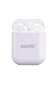 Asonic AS-TWS130 Beyaz Mobil Telefon Uyumlu Bluetooth Tws Mikrofonlu Kulaklık - 1