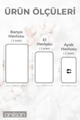 6'lı Beyaz Havlu Seti -2 Adet El Havlusu 50x90, 2 Adet Banyo Havlusu 140x70 ve 2 Ayak Havlusu 50x70 - 2