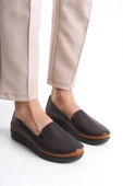 Kadın Düz Loafer Rahat Taban Tam Kalıp Yuvarlak Burun Comfort Ayakkabı thumbnail 6