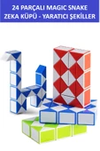 ZETCONCEPT 24 PARÇALI YARATICI MAGIC SNAKE CUBE  -SİHİRLİ YILAN ZEKA SABIR KÜPÜ - RENK: YEŞİL - 2