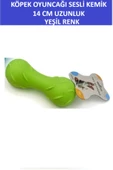ZETCONCEPT PLASTİK TIRTIKLI SESLİ KÖPEK OYUNCAĞI - KEMİK ŞEKİLLİ- 14 CM BOY - 1