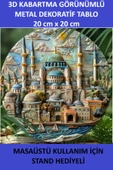 ZETCONCEPT 3D Efektli İstanbul Temalı 20X20 Metal Tablo - 1