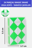 ZETCONCEPT 24 PARÇALI YARATICI MAGIC SNAKE CUBE  -SİHİRLİ YILAN ZEKA SABIR KÜPÜ - RENK: YEŞİL - 1