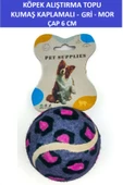 ZETCONCEPT KUMAŞ KAPLAMALI KÖPEK ALIŞTIRMA TOPU (6 CM ÇAP) DAYANIKLI - TENİS TOPU SERTLİĞİNDE - 1