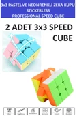 ZETCONCEPT 2 Adet 3x3  Zeka Sabır Küpü Neon Ve Pastel Renkli Profesyonel Speed Cube - 2