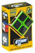 ZETCONCEPT QY 2X2 KARBON FIBER PROFESYONEL SPEED CUBE  -RUBIK 2X2 ZEKA SABIR KÜPÜ - 1