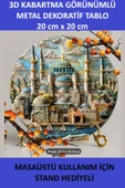 ZETCONCEPT 3D Efektli İstanbul Temalı 20X20 Metal Tablo - 3