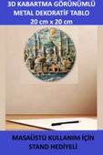 ZETCONCEPT 3D Efektli İstanbul Temalı 20X20 Metal Tablo - 2