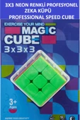 ZETCONCEPT 3x3 Profesyonel Kutulu Neon Speed Cube Zeka Sabır Küpü - 1