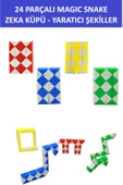 ZETCONCEPT 24 PARÇALI YARATICI MAGIC SNAKE CUBE  -SİHİRLİ YILAN ZEKA SABIR KÜPÜ - RENK: YEŞİL - 5