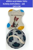 ZETCONCEPT KUMAŞ KAPLAMALI KÖPEK ALIŞTIRMA TOPU (6 CM ÇAP) DAYANIKLI - TENİS TOPU SERTLİĞİNDE - 1