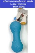 ZETCONCEPT PLASTİK TIRTIKLI SESLİ KÖPEK OYUNCAĞI - KEMİK ŞEKİLLİ- 14 CM BOY - 1