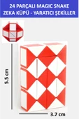ZETCONCEPT 24 PARÇALI YARATICI MAGIC SNAKE CUBE  -SİHİRLİ YILAN ZEKA SABIR KÜPÜ - RENK: KIRMIZI - 1