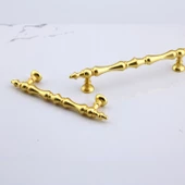 Nilay Mat Altın Metal Kulp 128 mm -12.8 cm Mobilya Çekmece Mutfak Dolabı Dolap Kulpları Kulbu Kulpu thumbnail 6