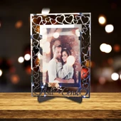 Veraart Kişiye Özel Işıklı Fotoğraf Çerçevesi Sevgililer Günü Hediyesi - 5