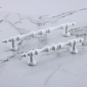 Nilay Beyaz Metal Kulp 96 mm -9.6 cm Mobilya Çekmece Mutfak Dolabı Dolap Kulpları Kulbu Kulpu Beyaz thumbnail 9