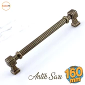 Talas 160 mm Çizgili Metal Antik Sarı Kulp Mobilya Çekmece Mutfak Dolabı Dolap Kulpları Kulb 16 cm thumbnail 1
