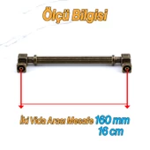 Talas 160 mm Çizgili Metal Antik Sarı Kulp Mobilya Çekmece Mutfak Dolabı Dolap Kulpları Kulb 16 cm thumbnail 3