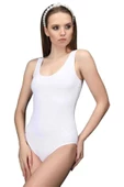 Elit Life Geniş Askılı Kadın Dikişsiz Çıtçıtlı Slip Body Beyaz 878 - 1