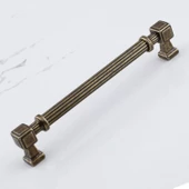 Talas 160 mm Çizgili Metal Antik Sarı Kulp Mobilya Çekmece Mutfak Dolabı Dolap Kulpları Kulb 16 cm thumbnail 2