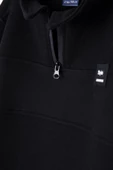Siyah Fermuar Yakalı Sweatshirt ve Jean Pantolonlu Erkek Çocuk Takım 20107 - 2