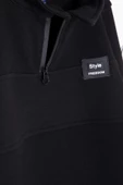 Siyah Fermuar Yakalı Sweatshirt ve Jean Pantolonlu Erkek Çocuk Takım 20107 - 3