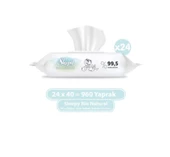 Sleepy Bio Natural Yenidoğan Islak Bebek Bakım Havlusu 24 x 40'lı 960 Yaprak - 1
